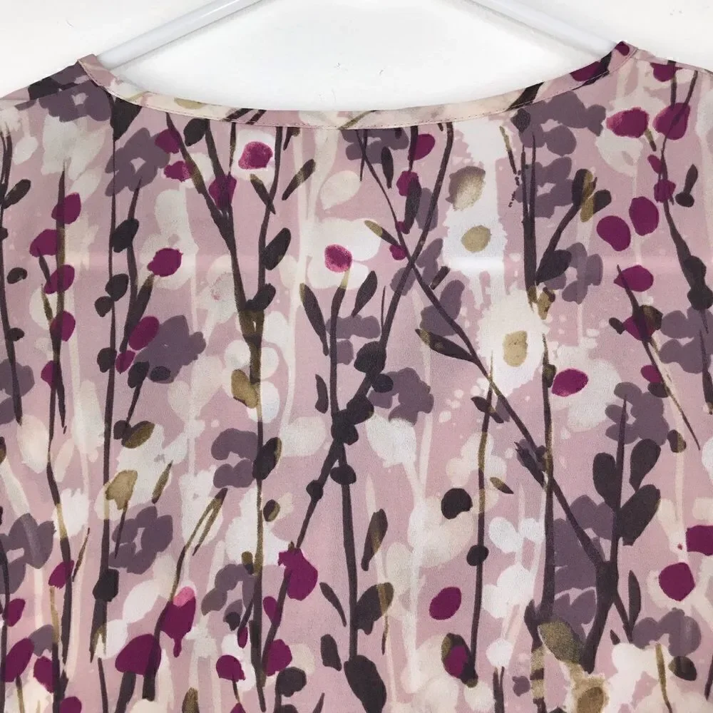Cynthia Rowley Lavender Floral Blouse - Picture 4 of 10